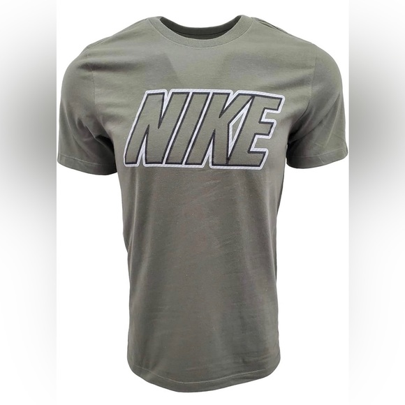 Nike Dri-Fit Men's BV0625-380 Sportswear Graphic Logo T-Shirt Olive Green Size M - Picture 1 of 8